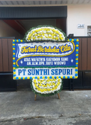 Papan Bunga Duka di Taman Krocok